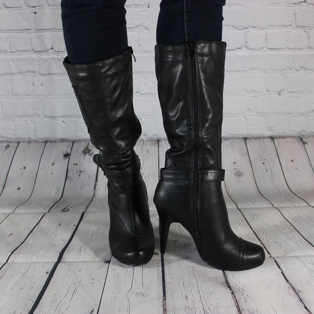 SPICY HIGH HEEL PIRATE BOOT WITH STRAP - Picture 2 of 2